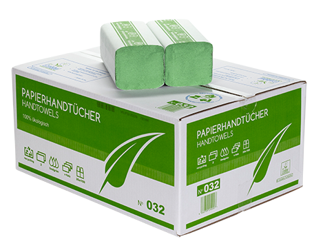 Papierhandtücher, grün, recycling, ZZ Faltung 24x21cm