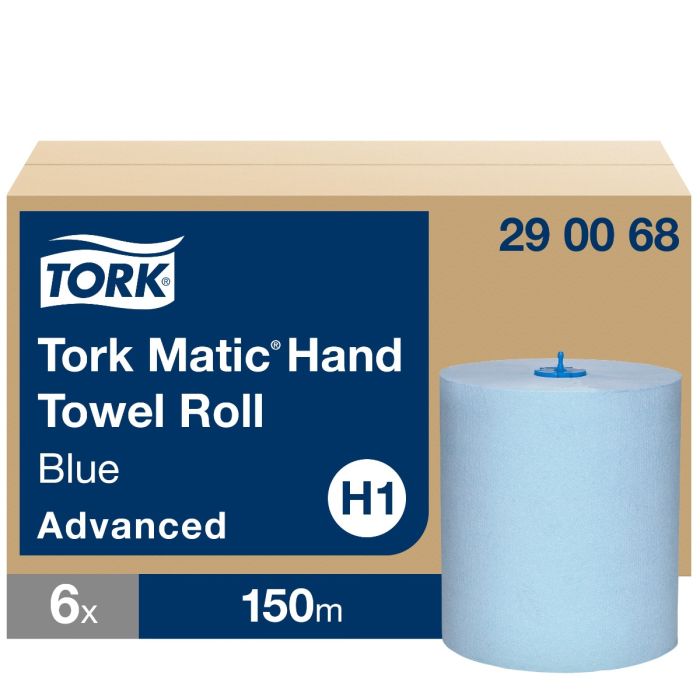 TORK H1 MATIC BLAUE HANDTUCHROLLEN 2-LAGIG 150M X 21CM ADVANCED