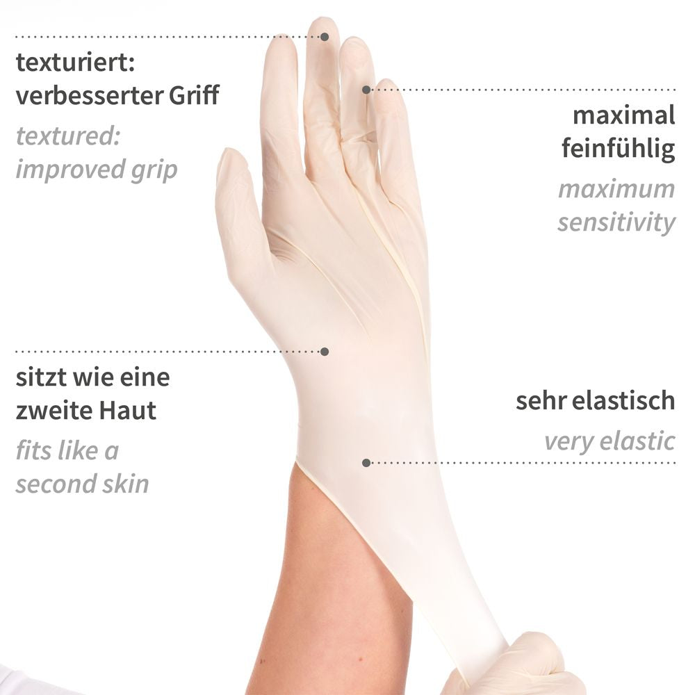 Latexhandschuhe Grip Light weiß | puderfrei