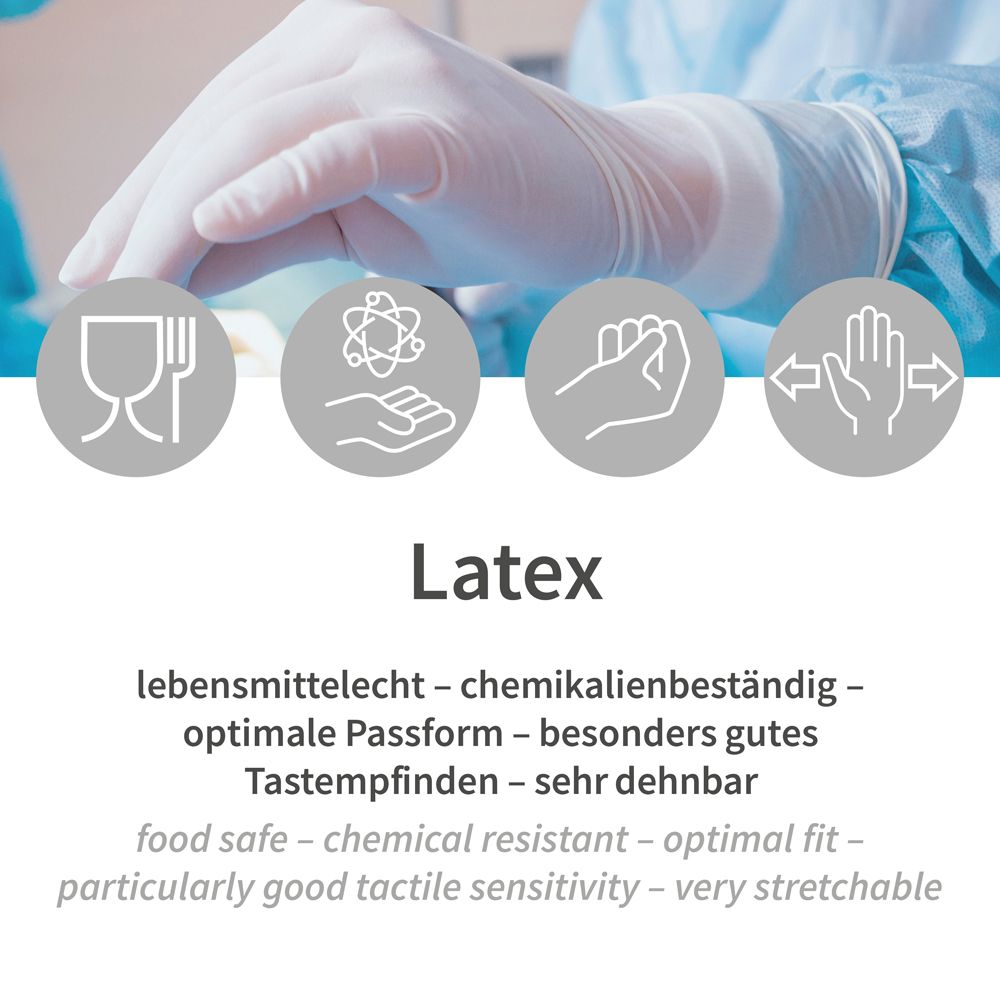 Latexhandschuhe Grip Light weiß | puderfrei