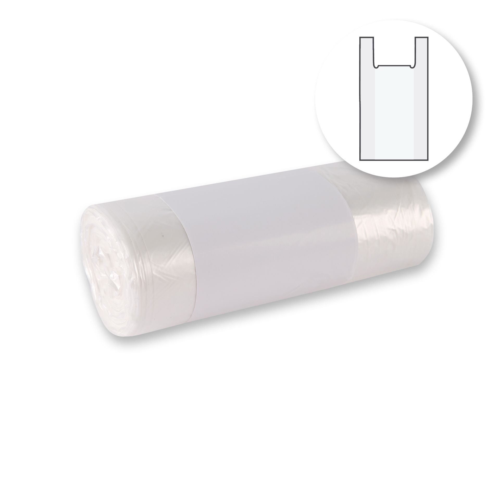 Müllbeutel mit Griff Light, 25 l | HDPE, Rolle