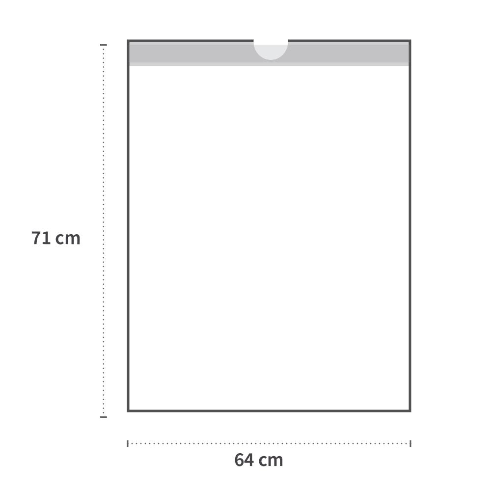 Müllbeutel mit Zugband, 60l gelb | HDPE, Rolle
