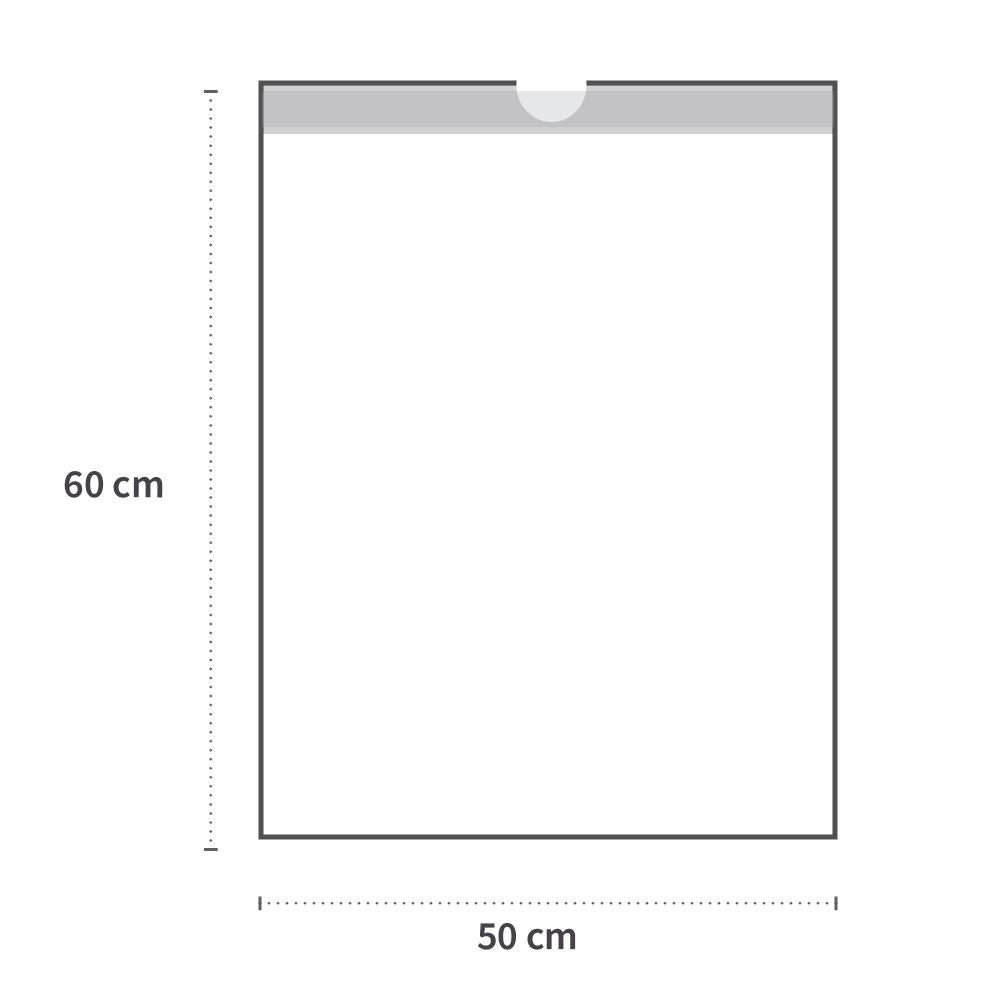 Müllbeutel mit Zugband, 30 l, weiß | HDPE, Rolle
