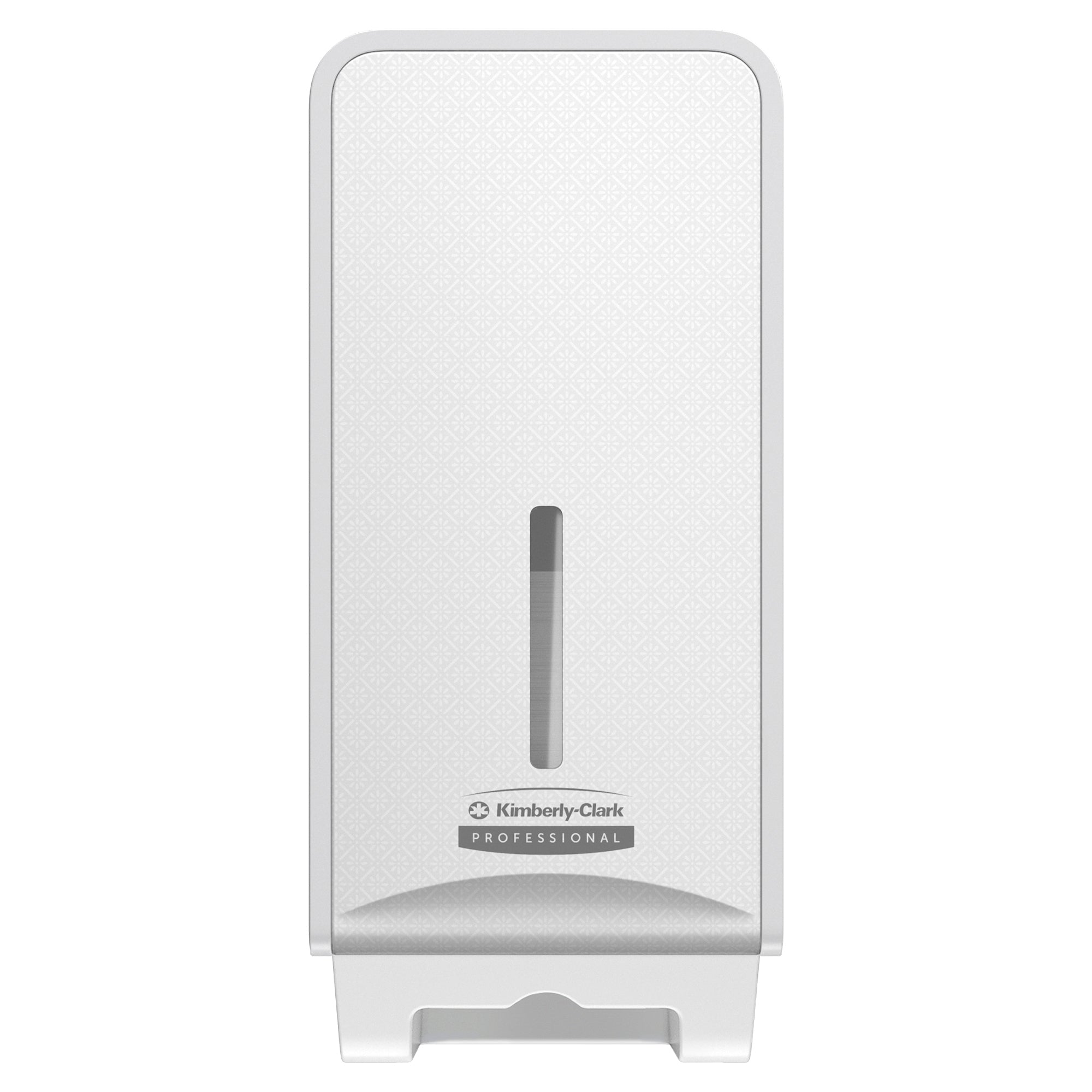 Kimberly-Clark Professional™ ICON™-Spender für Einzelblatt-Toilettenpapier (53949) mit weißer Blende im Mosaikdesign; 1 Spender und Blende pro Karton