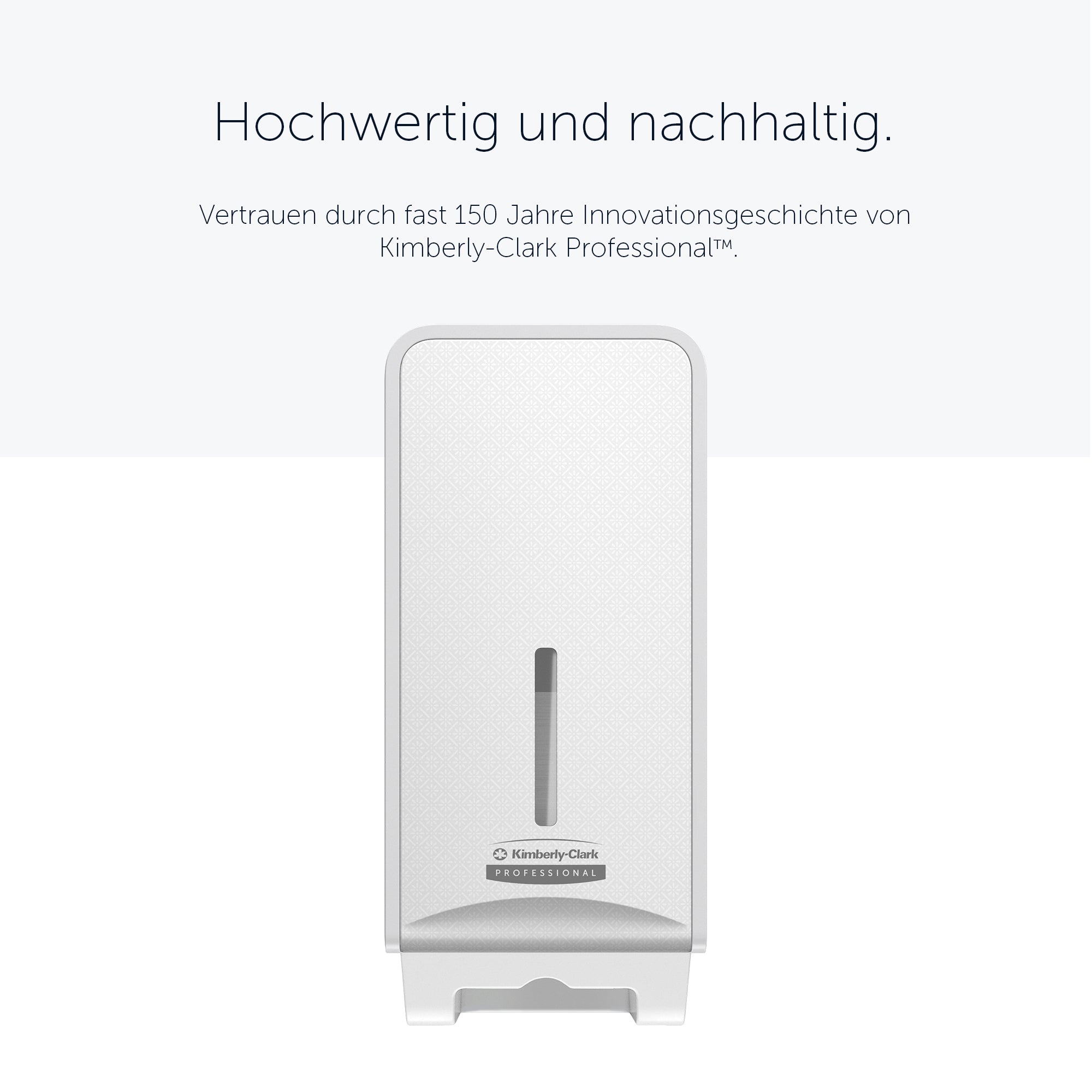 Kimberly-Clark Professional™ ICON™-Spender für Einzelblatt-Toilettenpapier (53949) mit weißer Blende im Mosaikdesign; 1 Spender und Blende pro Karton