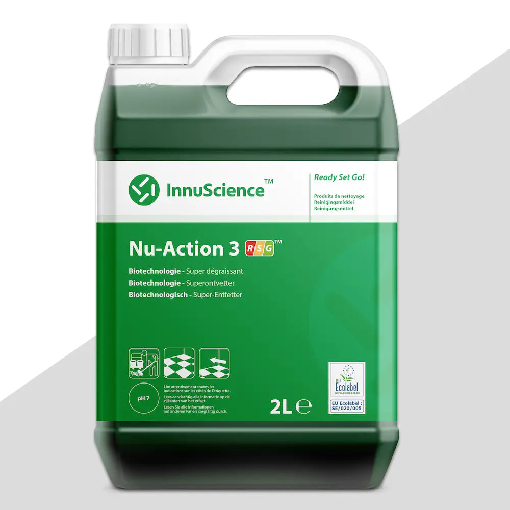 Nu- Action 3 RSG 4x 2 Liter Kanister Oberflächen/Kraftreiniger-Konzentrat - Ecolabel zertifiziert