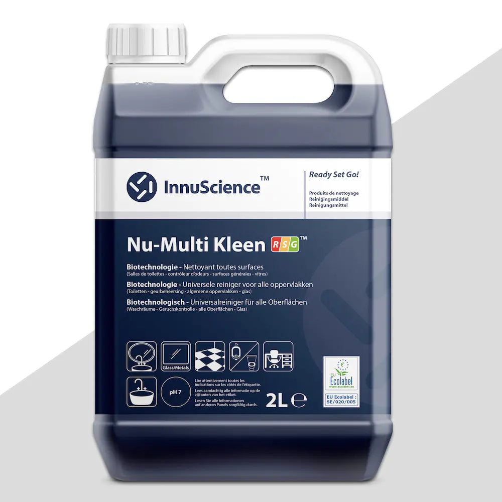 Nu-Multi Kleen RSG 4x 2 l Kanister hoch konzentrierter biotechnologischer Allzweckreiniger - Ecolabel zertifiziert