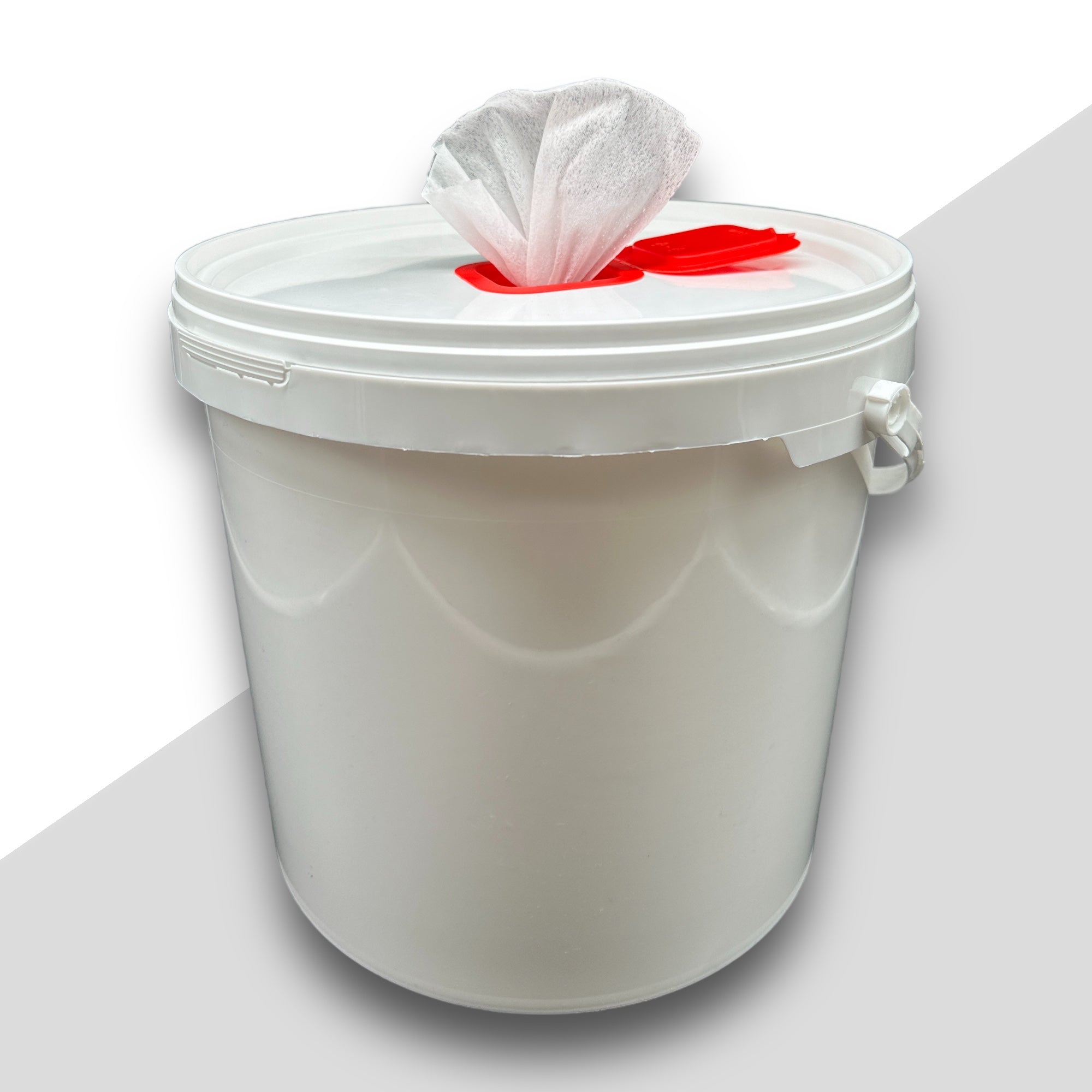 Kunststoffeimer für DESI-WIPES mit Kreuzschlitzdeckel