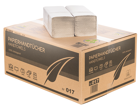 Papierhandtücher, 1-lagig, hellgrau, PREMIUM, ZZ Faltung, 24x21cm, 10.000 Blatt