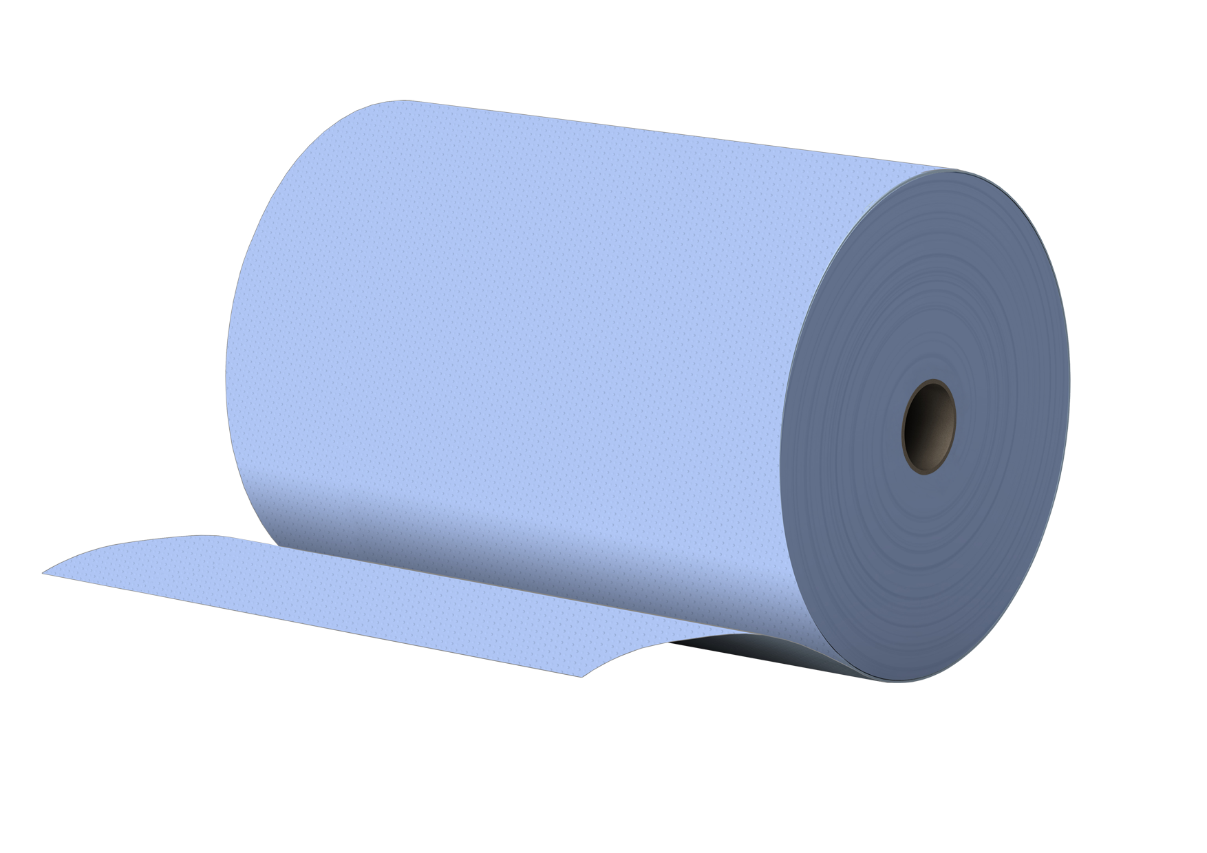 Putzpapier 4 Rollen, 2-lagig, BLAU, recycling, 34x34cm, 1000 Abrisse pro Rolle