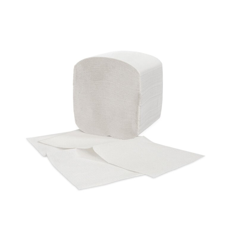 Toilettenpapier Premium - Faltpapier Einzelblatt - 2-lagig - Zellstoff Hochweiß