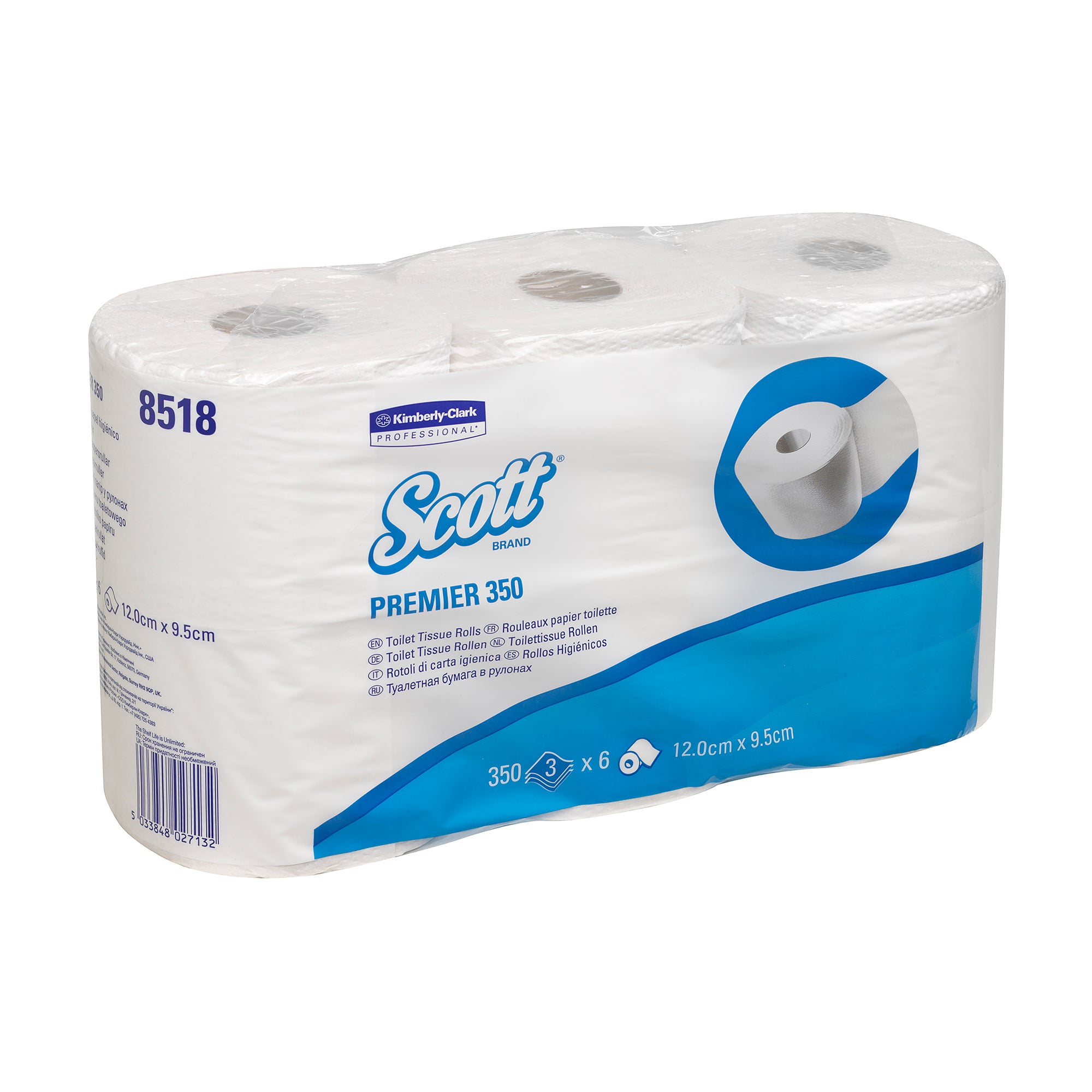 Scott® Control™ Standard-Toilettenpapierrollen 8518 – 36 Rollen mit je 350 weißen, 3-lagigen Blättern (12.600 Blätter)