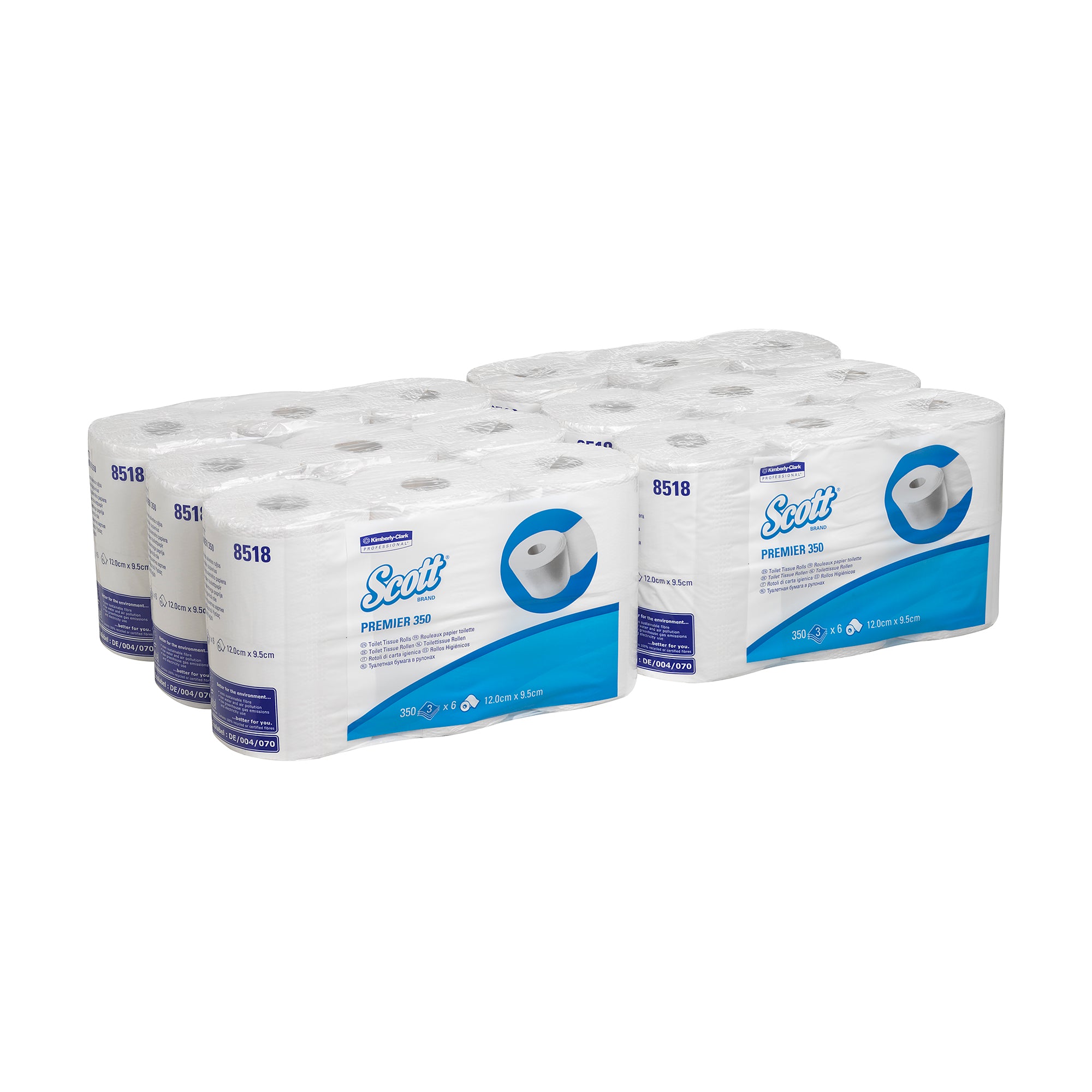 Scott® Control™ Standard-Toilettenpapierrollen 8518 – 36 Rollen mit je 350 weißen, 3-lagigen Blättern (12.600 Blätter)