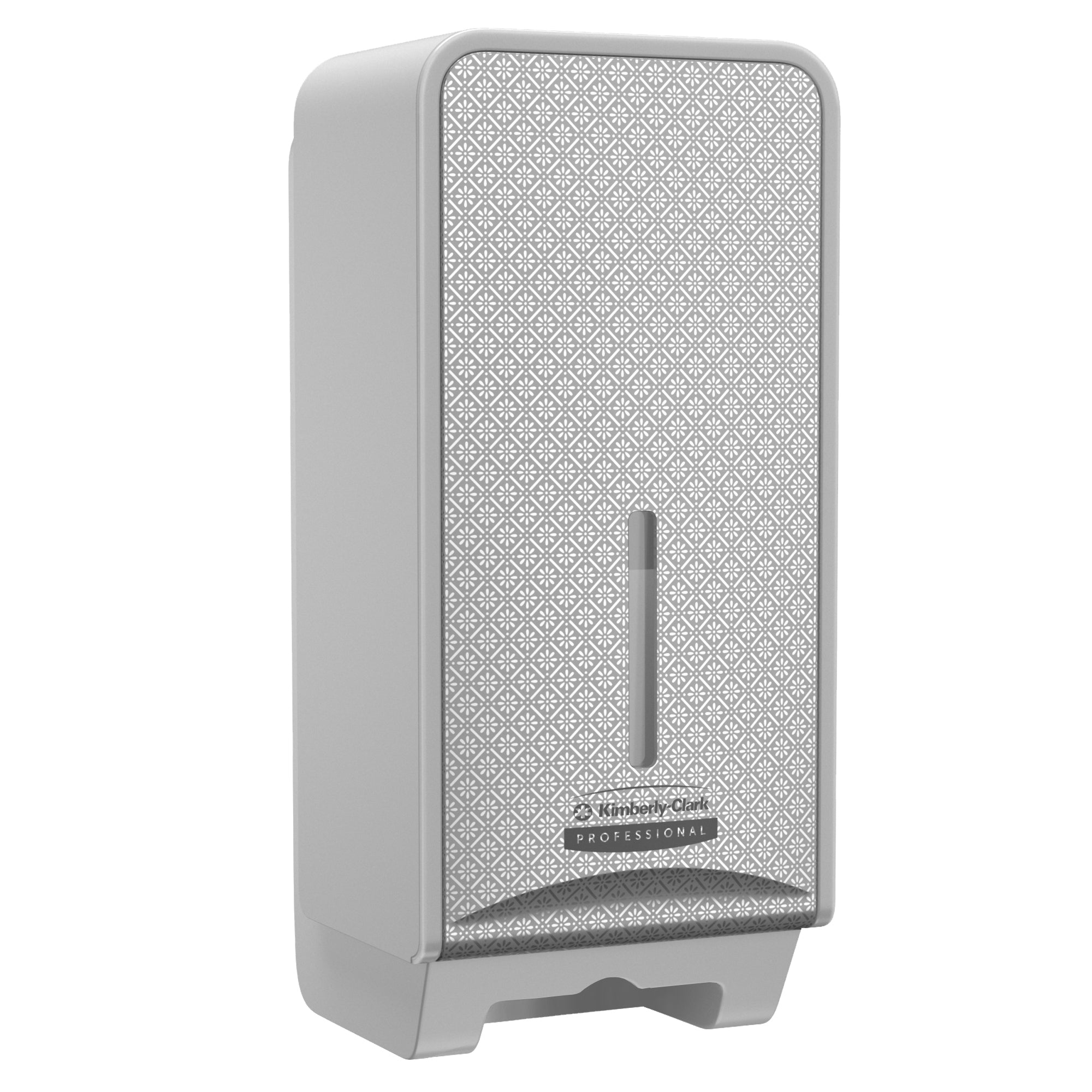 Kimberly-Clark Professional™ ICON™-Spender für Einzelblatt-Toilettenpapier (53659), mit silberner Blende im Mosaikdesign; 1 Spender und 1 Blende pro Karton