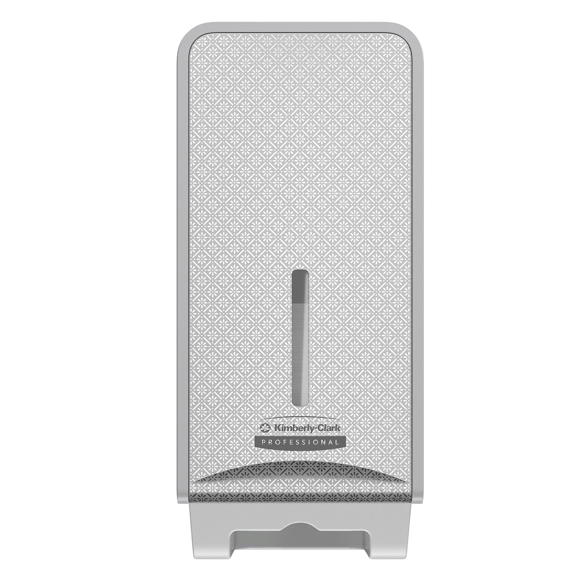 Kimberly-Clark Professional™ ICON™-Spender für Einzelblatt-Toilettenpapier (53659), mit silberner Blende im Mosaikdesign; 1 Spender und 1 Blende pro Karton