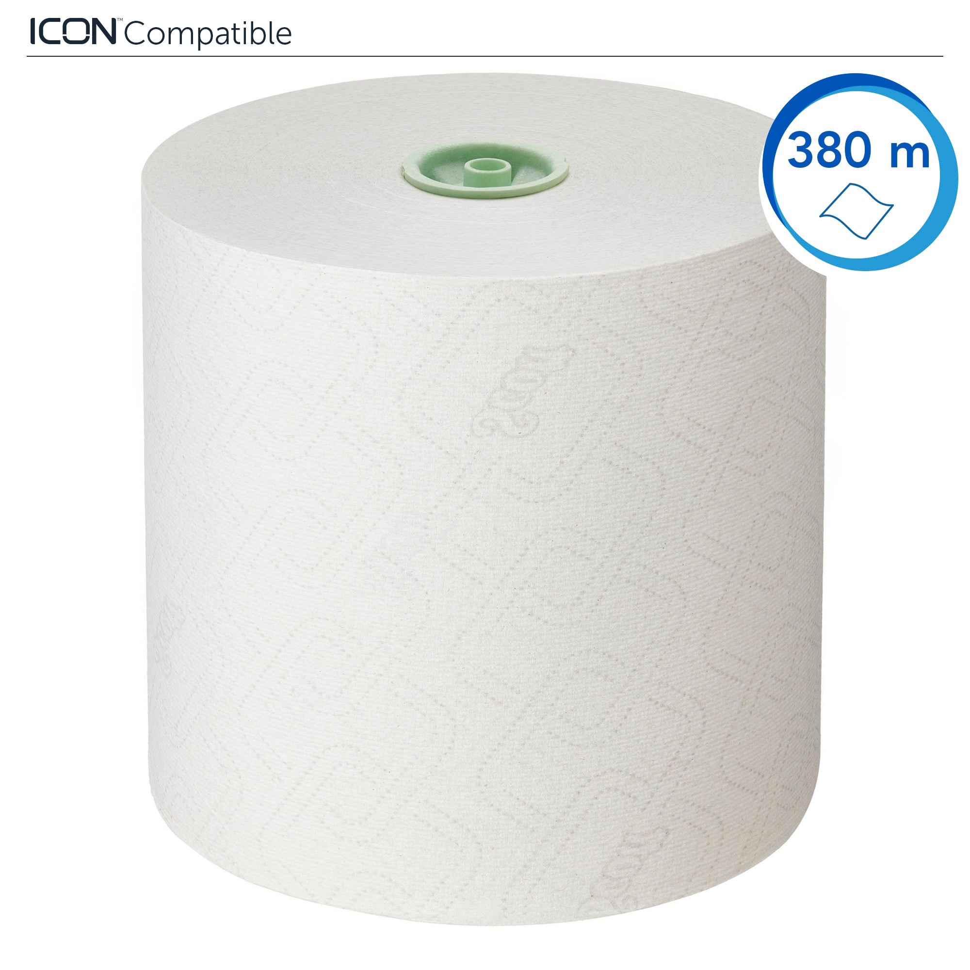 Scott® Essential™ Rollenhandtücher 6638 – E-Roll Papierhandtuch-Großrolle – 6 x 380 m weiße Papierhandtuchrollen (insg. 2.280 m)