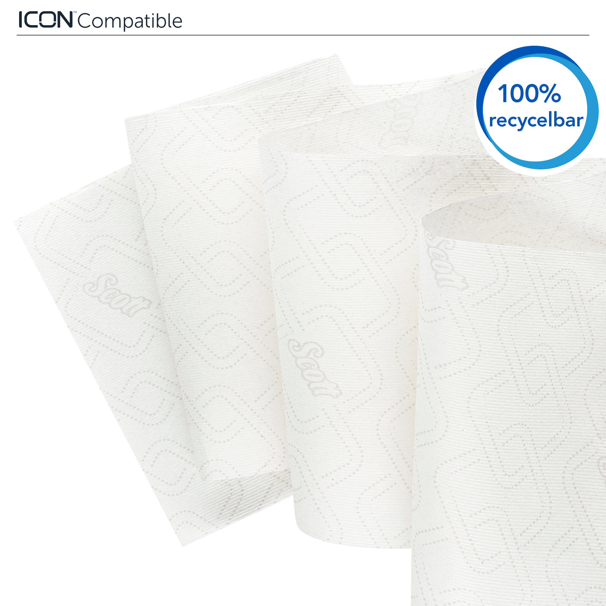 Scott® Essential™ Rollenhandtücher 6638 – E-Roll Papierhandtuch-Großrolle – 6 x 380 m weiße Papierhandtuchrollen (insg. 2.280 m)