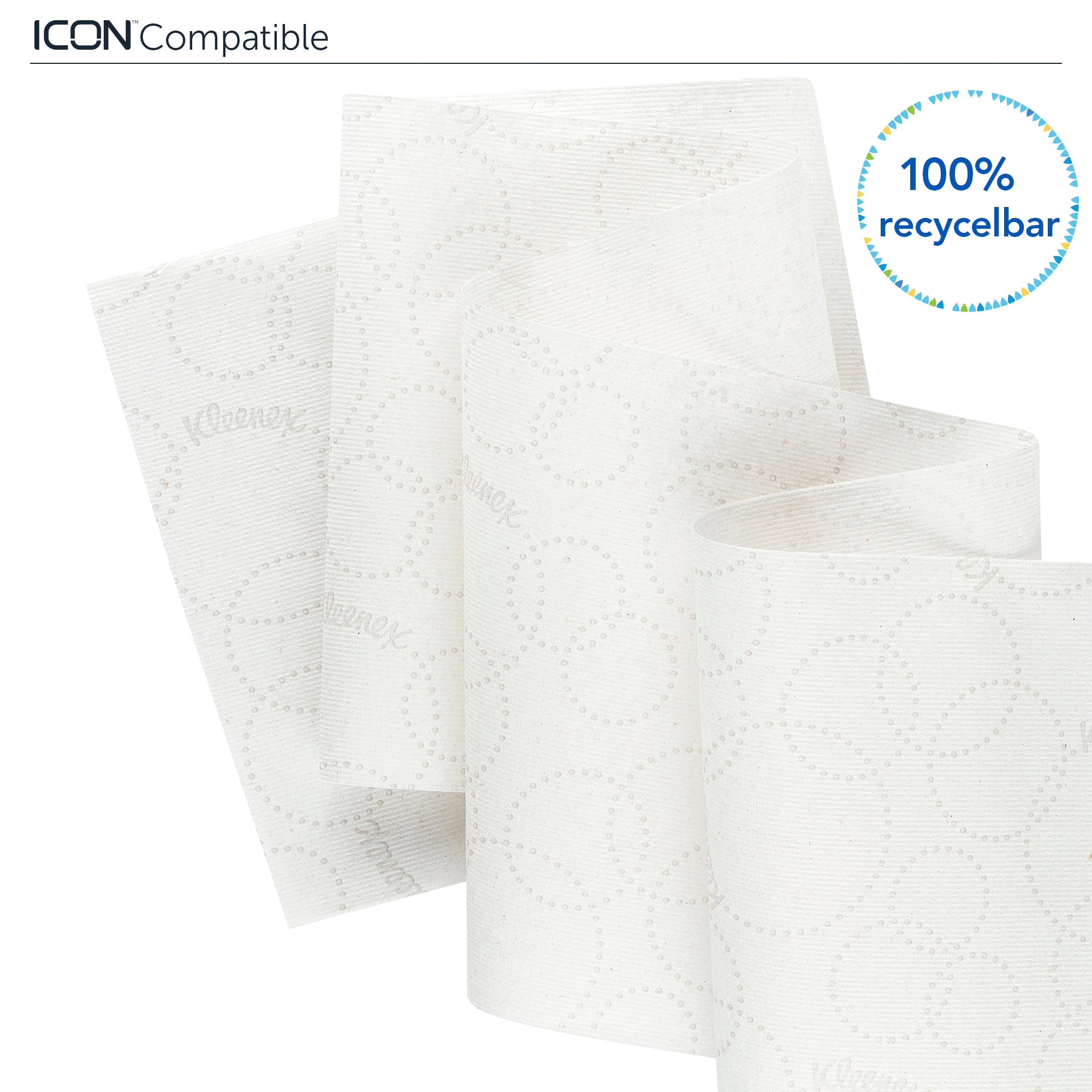 Kleenex® Papierhandtücher auf Rollen, 6646 – E-Roll-Großrolle für Handtücher – 6 x 250 m weiße Papierhandtuchrollen (insg. 1.500 m)