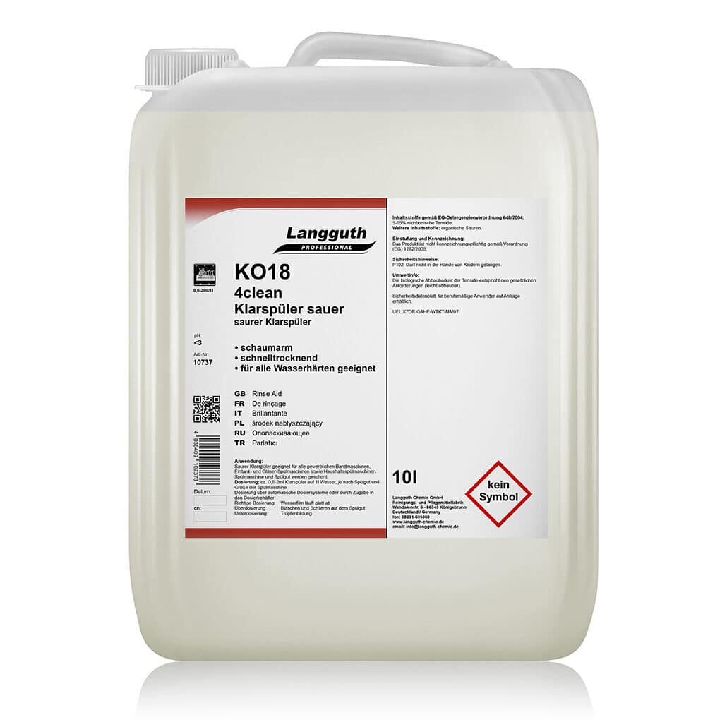 Saurer Klarspüler 10l - KO18 4clean