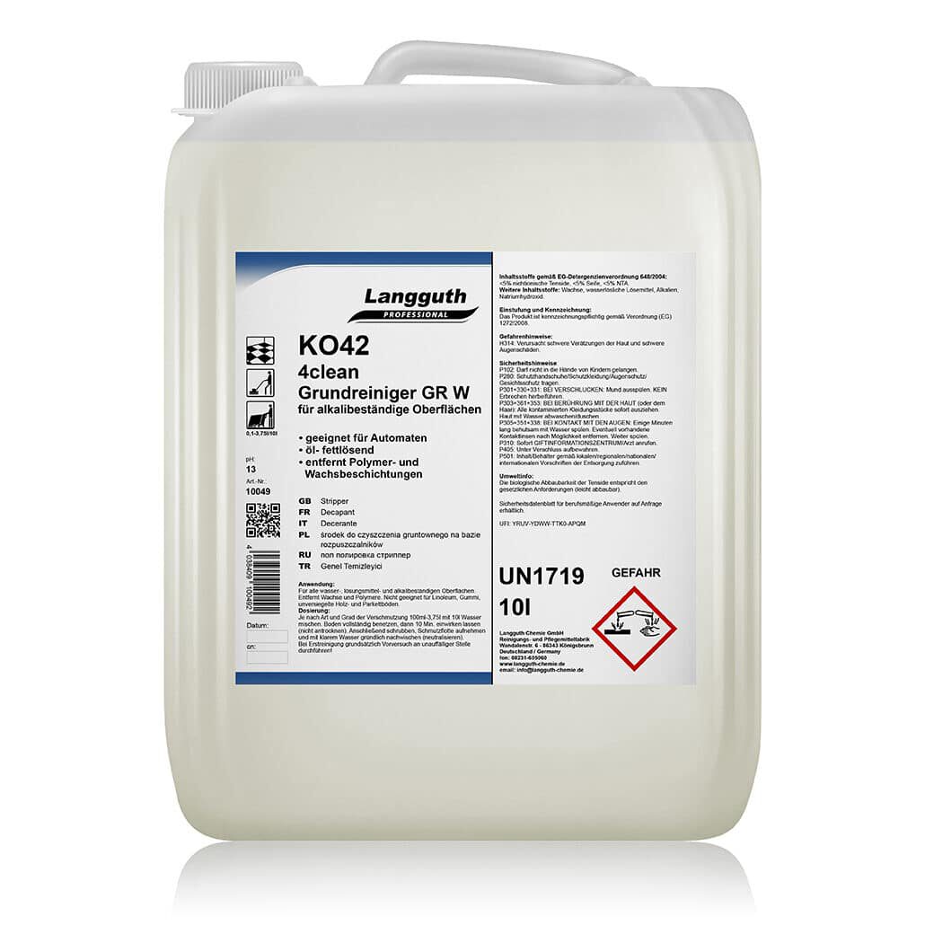 Grundreiniger f. alkalibeständige Oberflächen 4clean KO42