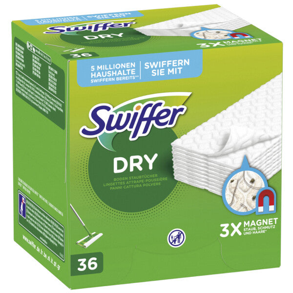 Swiffer Trocken Wischtücher Nachfüllpackung 36 Tücher