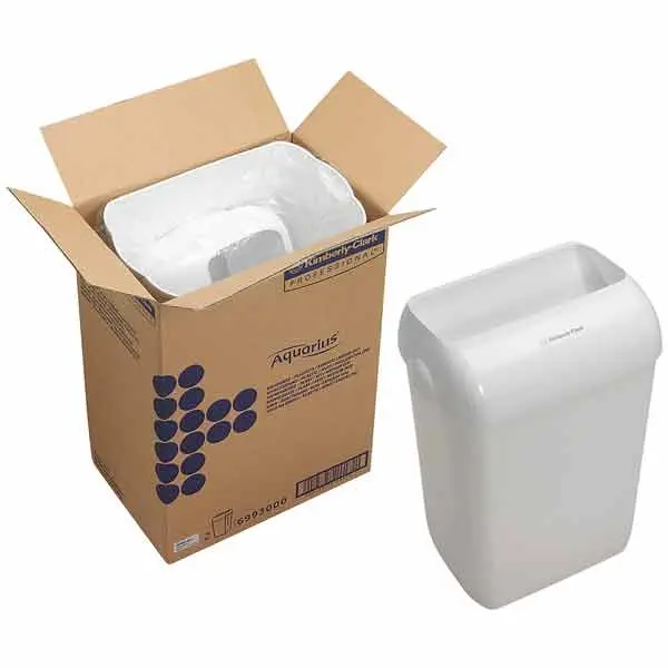 Aquarius Abfalleimer - Kunststoff, Weiß 2 ST