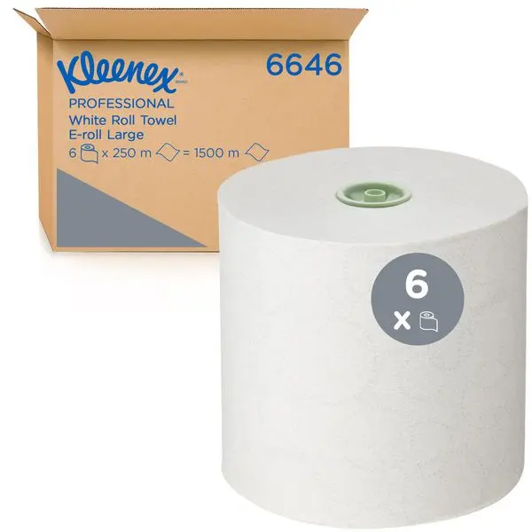 [LO6646] KLEENEX Papierhandtücher 1-lagig 6x250M