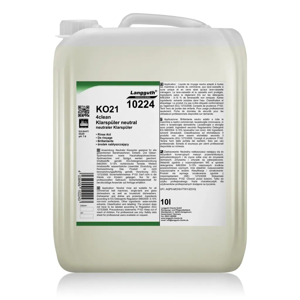 [LO10224] Klarspüler neutral KO21 10L