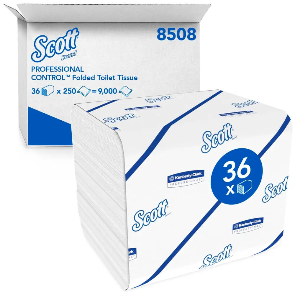 [LO8508] SCOTT Einzelblatt Toilettenpapier 2-lagig 36x250 Blatt