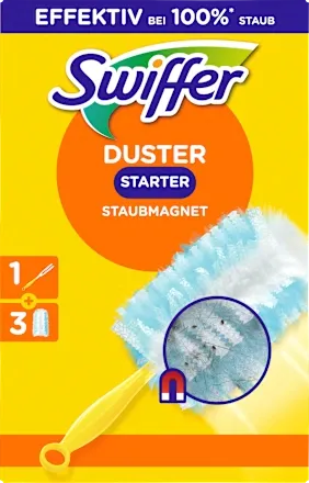 Swiffer Staubmagnet Starterset Kit mit Griff & 3 Tücher