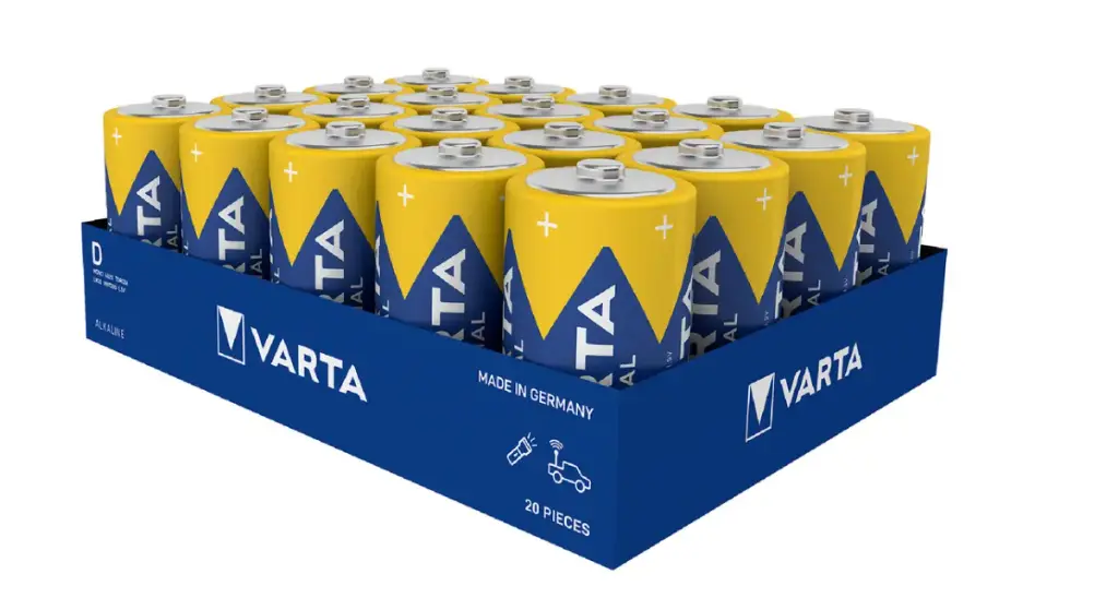 [LO108-01] Varta Industrial Pro 4020 D Mono LR20 Alkaline 1,5V Batterie 20er Pack