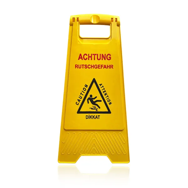 Warnschild Achtung Rutschgefahr mehrsprachig