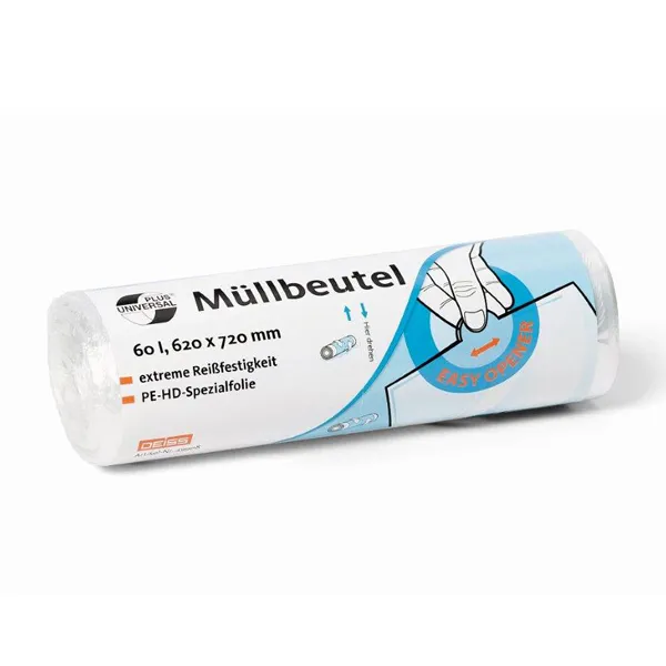 Müllsäcke Deiss UNIVERSAL transparent 60L