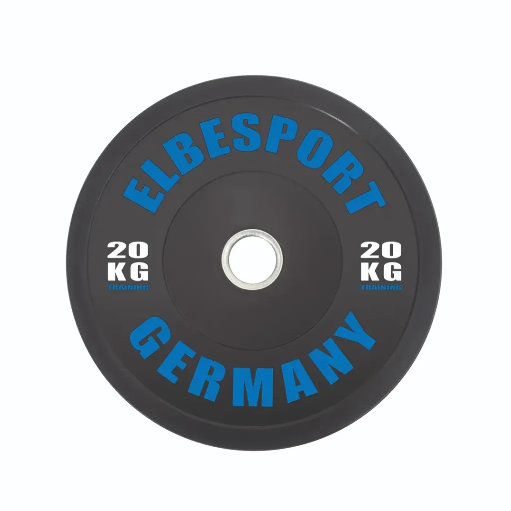 ELBESPORT Bumper Plate farblich kodiert 20KG schwarz/blau